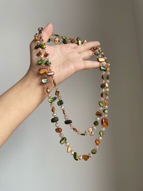 Handcrafted Convertible Multi-Wrap Beaded Necklace Boho Beach Jewelry vacation